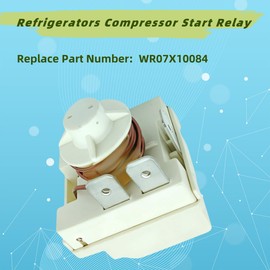 WR07X10084 Refrigerator Compressor Start Relay - Exact Fit Replacement for GE Models, Overload Protection & Noise Reduction