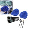 10pcs Car Detailing Brush Kit Wash Mitt Wire Brushes Flexible