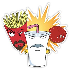 AQUA TEEN HUNGER FORCE CARTOON sticker decal 4" x 4"