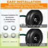 (2 Pack) 4.10/3.50-4 Tire and Wheel, 10-Inch Pneumatic Tire (Black)