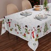 Kadut Christmas Tablecloth, Snowman (60 x 84 Inch) for 5