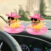 wonuu Car Rubber Duck Party Decoration, Sparkly Glitter Space Cowboy
