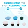PURSONIC Cordless Rechargeable Power Scrubber Brush with 7 Heads -