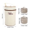 Adult Lunch Box, Portable Insulated Lunch Containers Set, Stackable Stainless