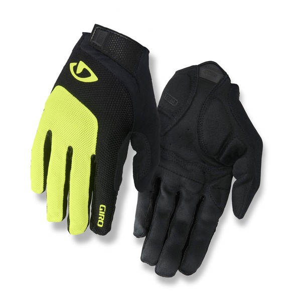 Giro Bravo Gel LF Mens Road Cycling Gloves - Highlight Yellow (2022), X-Large