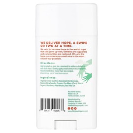 Natural Organic Deodorant Stick with Tea Tree, Coconut Oil, Aluminum Free Deodorant by Stinkbug Naturals, 2.1 Ounce Pack of 3