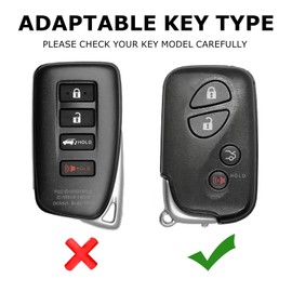 0BT59 2-Pack for Lexus Key Fob Cover 4 Buttons Key Case Fit for 2008-2019 ES LS GS HS is-F RX LX GX CT