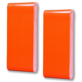 RediTape Travel Size Fluorescent Orange Duct Tape 2-Pack - Pocket Size Flat Mini Roll - for Repairs Outdoors Emergency Crafts - 1.88 inch x 5 Yards per Pack