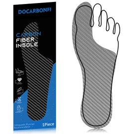 Docarbonfi Mortons Extension Orthotic,Recovery Carbon Fiber Insole, 1Piece, Very Rigid Foot Support Insert for Morton's Toe, Turf Toe, Arthritis, Hallux Rigidus, Broken Big Toe and Forefoot Pain 255mm