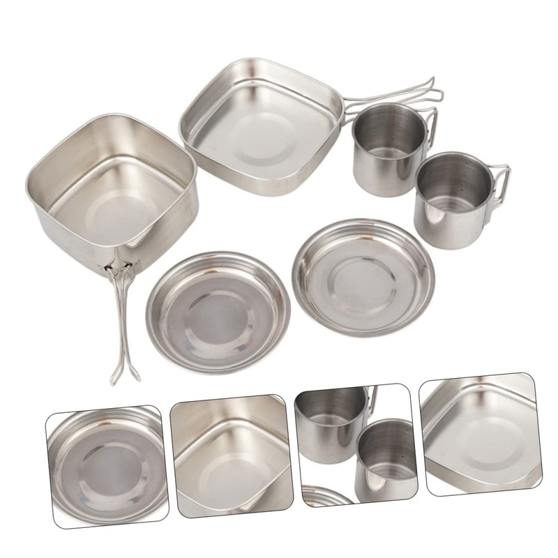 BIUDECO 1set Outdoor Cookware Set Camping Cook Gear Kit for