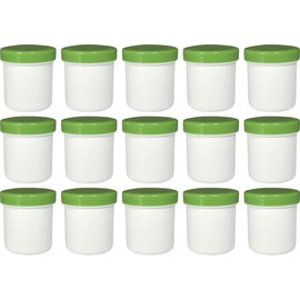 15 Ointment Jar Containers Cream/Ointment Kruken High 12ml Capacity with Green Lids – Made in Germany