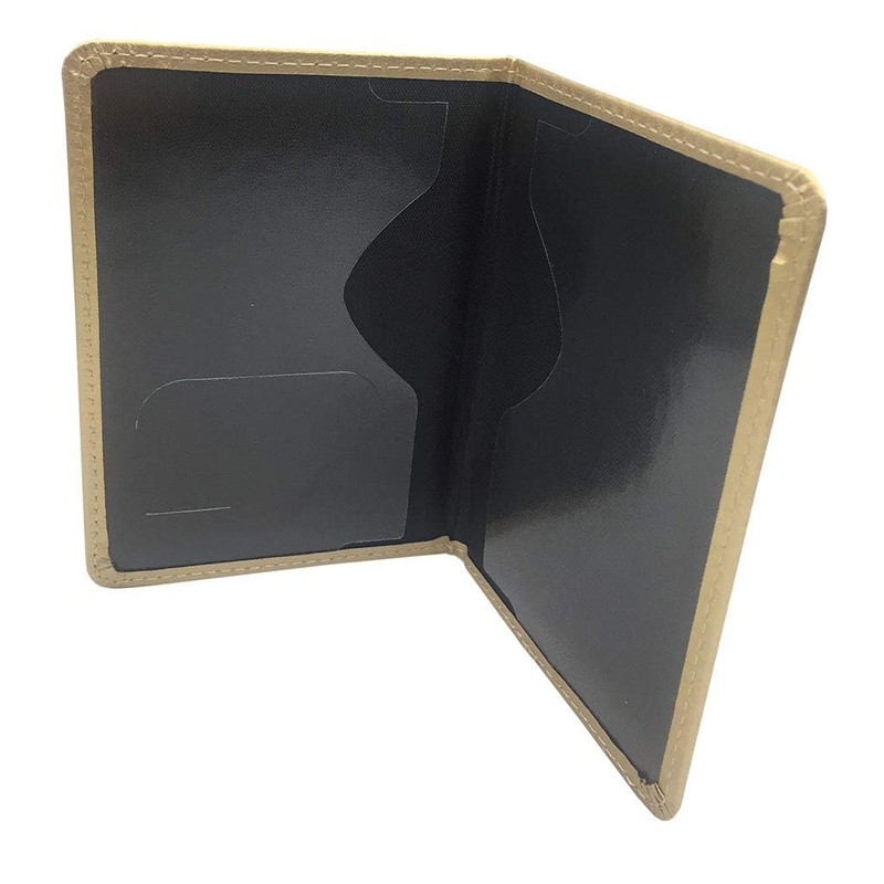Missmore PU Leather Passport Cover with Gold USA Logo Printed