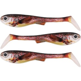 FISHN GRUMPY nature 3-pack, 10gr - 11cm, Ultra Realistic HighResCapture-Design, fishing lures for pike fishing, perch fishing, soft lure pike (Trout)