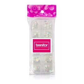 Teenitor Maquillaje Brillo Holográfico 12 Pzas Uñas Cabello Y Cuerpo