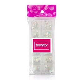 Teenitor Maquillaje Brillo Holográfico 12 Pzas Uñas Cabello Y Cuerpo