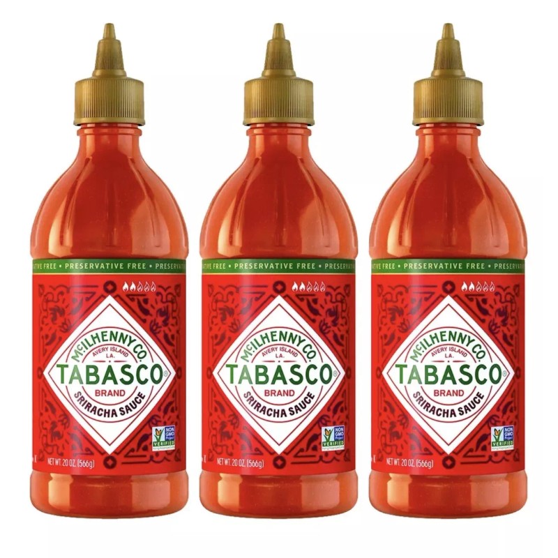 Tabasco **3 Pack**TABASCO 20 oz. Sriracha Hot Sauce, Non GMO~Total