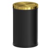 LEASYLIFE Black and Gold Bathroom Trash Can,Bathroom Garbage can with