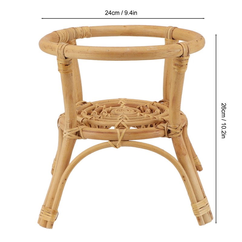 Plant Stand Flower Pot Rack Rattan Minimalist Stable 9.4in Diameter
