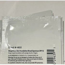 BOBBI BROWN Weightless Skin Foundation SPF 15 Sand N-032 0.05oz/1.5ml