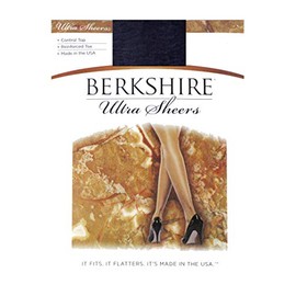 Berkshire Women's Ultra Sheer Control Top Pantyhose - Reinforced Toe, Navy, 2+