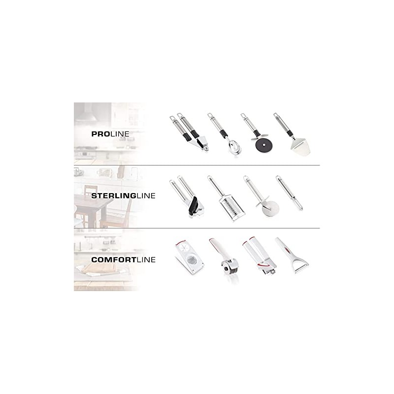 Leifheit Garlic Press, stainless steel White/Red/Silver