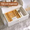 Bamboo Drawer Organizer 12.5'' X 12.5'' X 2'', Adjustable 3