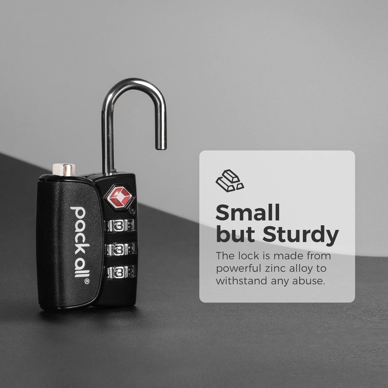 pack all TSA Approved Luggage Lock, Inspection Indicator, Alloy Body,