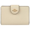 Coach Women's F6390 Medium Corner Zip Wallet, Plain (1) IMCHK