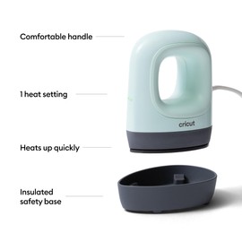 Cricut EasyPress Mini™ LT - Mint Green - Mini Heat Press for Pressing Shoes, Baby Clothes, T-Shirts, & More - Easy to Use with a Single Setting - Precision Tip - Compact & Portable Mini Iron