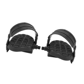 TUCKBOLD Pair Bike Pedals 9/16'' Spindle Platform Non Slip with Belts Strap Automotive Parts