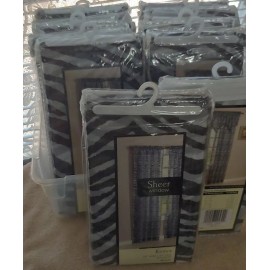 S. Lichtenberg & Co.,Inc Kenya Animal Zebra Sheer Window Panel Black/White 59" x 63" (10) sold separately