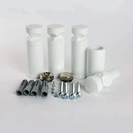 Universal White Brackets for Heated Towel Rails (Fits Straight & Curved Models)