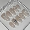 Holiday Secret Handmade Nail Tips - Long Almond / 홀리데이