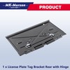 Rear License Plate Tag Bracket with Hinge Compatible with 1968-1972
