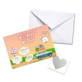 3 Pack DIY Surprise Holiday Travel Ticket Card Create Your Own Surprise Getaway Card: Scratch to Discover Your Hidden Holiday Destination! Ideal for Valentine's Day, Birthdays, and Anniversaries
