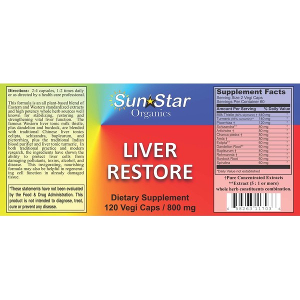 Sun Star Organics Liver Restore