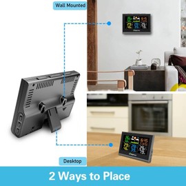 Urageuxy Multiple Sensor Weather Station Wireless Indoor Outdoor Thermometer Hygrometer