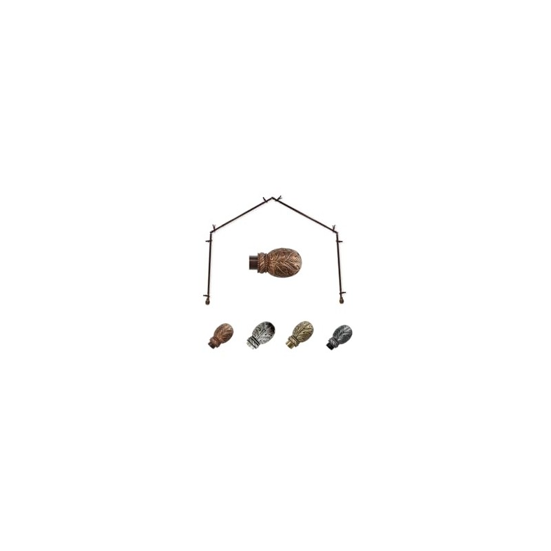 Maykoosh Mediterranean Mingle Curtain Rods & Hardware, Featuring Adjustable Telescoping