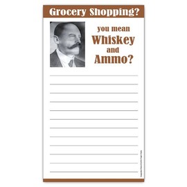 Manly Mustache Man Grocery List Magnetic Groceries Pad 4.25 x 7.5, 50-Sheets