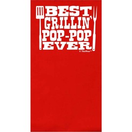 Best Grillin' Pop-Pop Ever Funny Apron for BBQ Grilling Two Pocket Apron Red