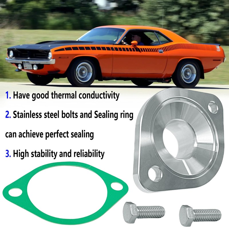 FBSCTMH Aluminum Water Neck Thermostat Housing with Gasket Compatible with