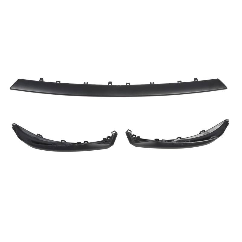 3PCS Front Bumper Lip Spoiler Kit Improve Driving Stability Black
