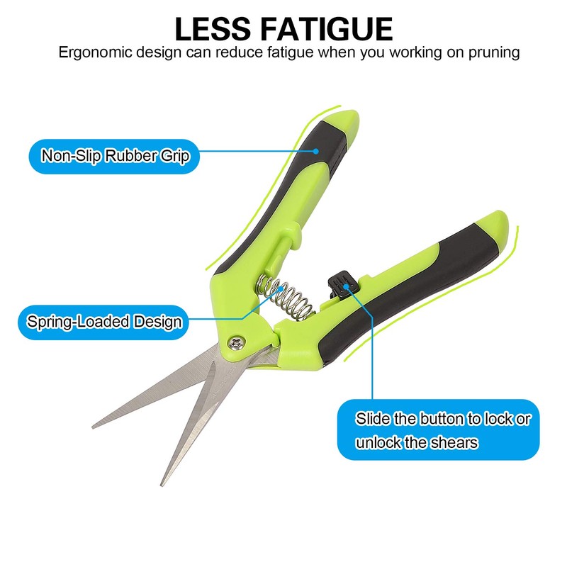 KEILEOHO 8 Pack 6.5 Inch Bud Trimming Scissors, Professional Stainless