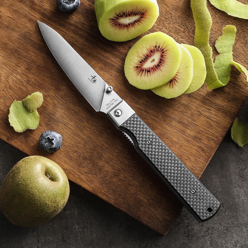 SENBON 440 Stainless Steel Super Sharp Pocket Folding Chef Knife