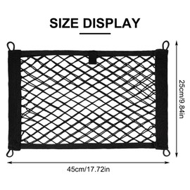 Kingsea Car Boot Storage Net Mesh Storage Net Elastic Mesh Camping Car Organizer Ooffre Ooiure Empty Car Bag with Screws (25x45cm)