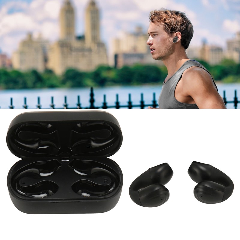 Bluetooth 5.3 Earbuds Noise Reduction Ear Clip Earphones Waterproof Open