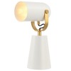 SAFAVIEH Lighting Collection Clarst White/Brass 13-inch Table Lamp (LED Bulb