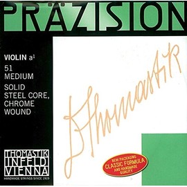 Thomastik Einzelsaite für 4/4 Violine Präzision Vollstahlkern A-Saite Chromstahl Chrom umsponnen, weich