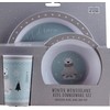 Christmas Polar Bear Melamine Kids Dinner Sets - Plates Bowls