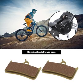Micro Traders 2 Pair Bike Brake Pads Replacement Compatible with Hope Tech Mono M4 Trail Disc Brakes Sintered Metal Brake Pads Bike Accessories Gold